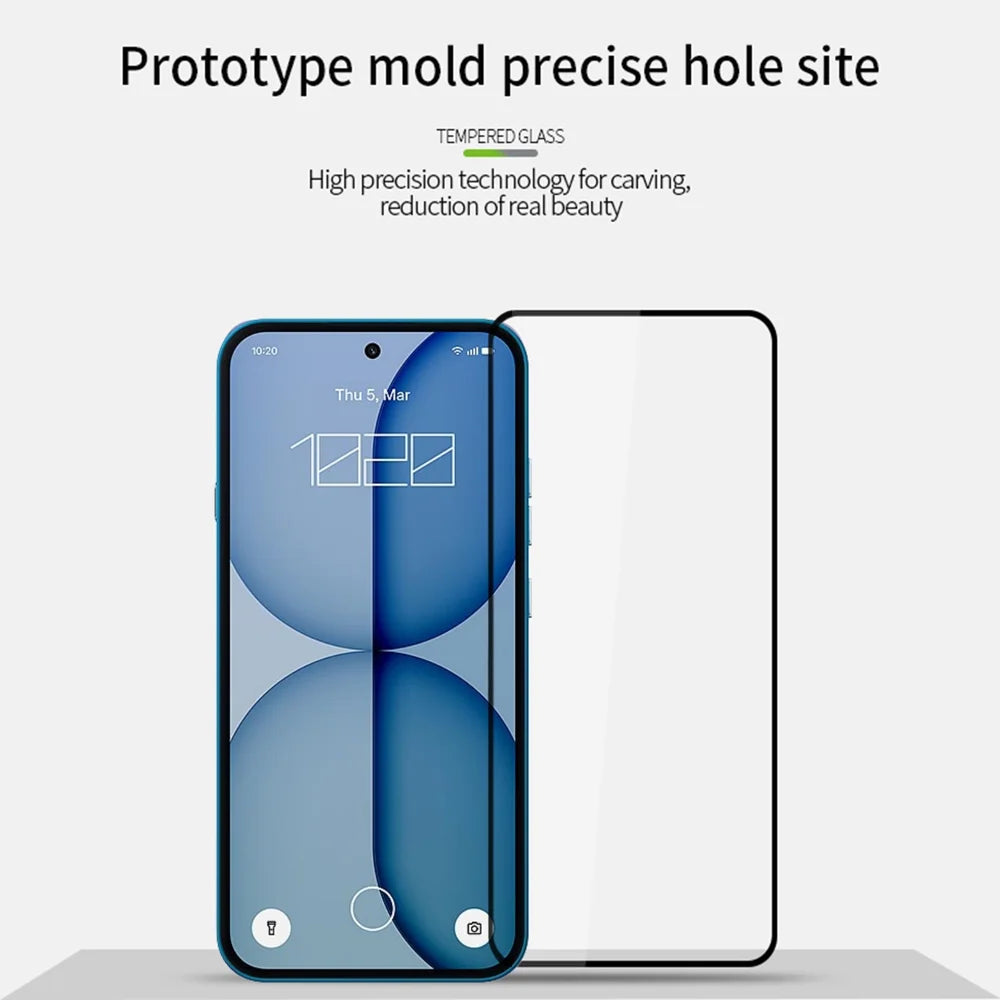 Mofi For Nothing Phone (4a) Screen Protector 9H Full Glue Full Coverage High Aluminum-Silicon Glass Film - Black - 3