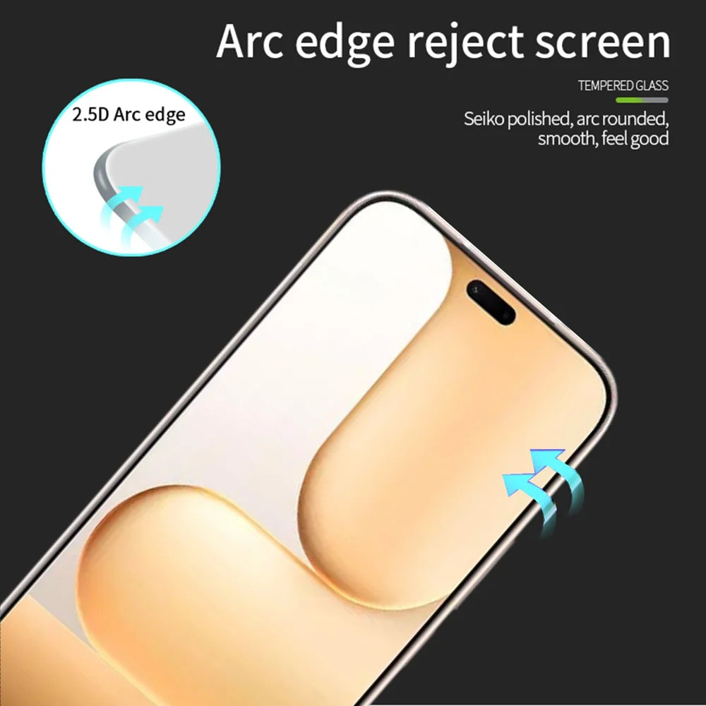 Mofi For Honor 600 Lite 5G Screen Protector 9H Full Glue Full Coverage High Aluminum-Silicon Glass Film - Black - 2