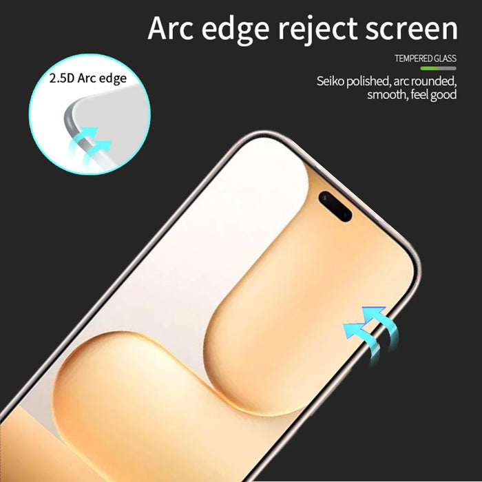 Mofi For Honor 600 Lite 5G Screen Protector 9H Full Glue Full Coverage High Aluminum-Silicon Glass Film - Black - 2