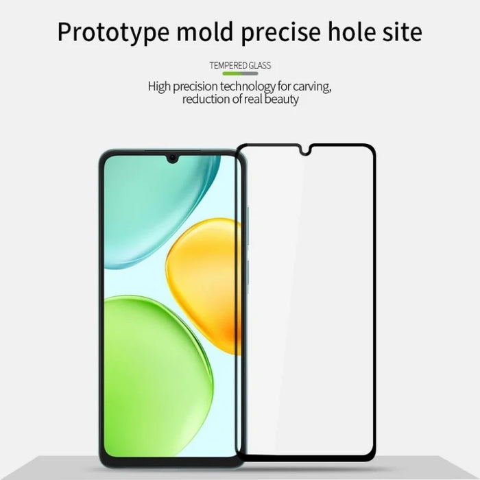 Mofi For Honor 500 Smart 5G / Honor X6d 5G Screen Protector 9H Full Glue Full Coverage High Aluminum-Silicon Glass Film - Black - 3