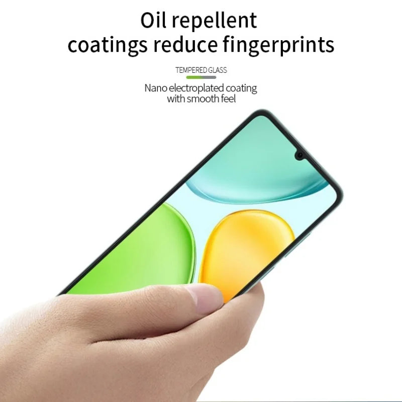Mofi For Honor 500 Smart 5G / Honor X6d 5G Screen Protector 9H Full Glue Full Coverage High Aluminum-Silicon Glass Film - Black - 4