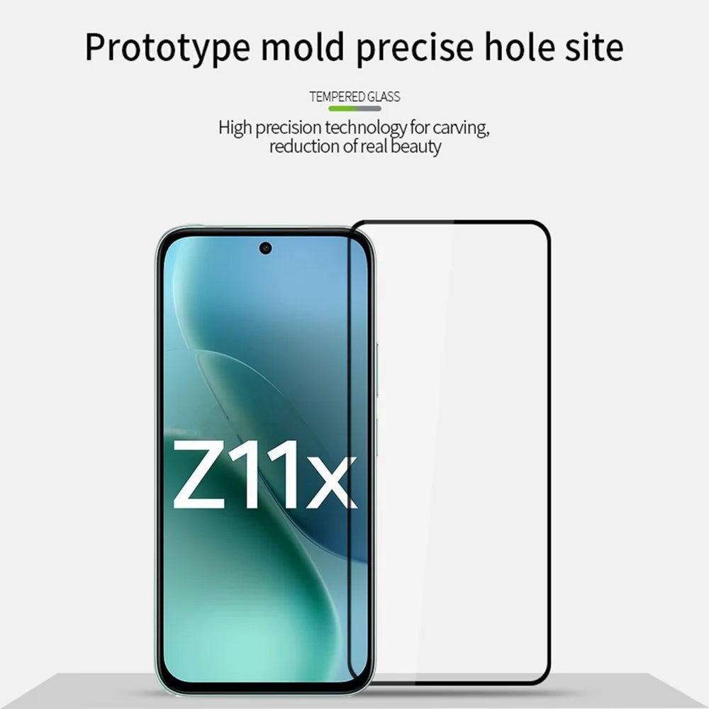 Mofi For vivo iQOO Z10 5G Screen Protector 9H Full Glue Full Coverage High Aluminum-Silicon Glass Film - Black - 3