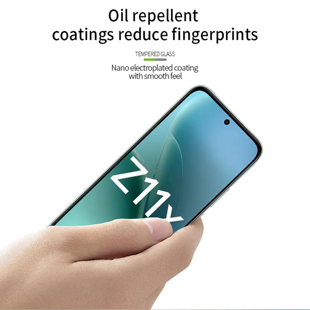 Mofi For vivo iQOO Z10 5G Screen Protector 9H Full Glue Full Coverage High Aluminum-Silicon Glass Film - Black - 4