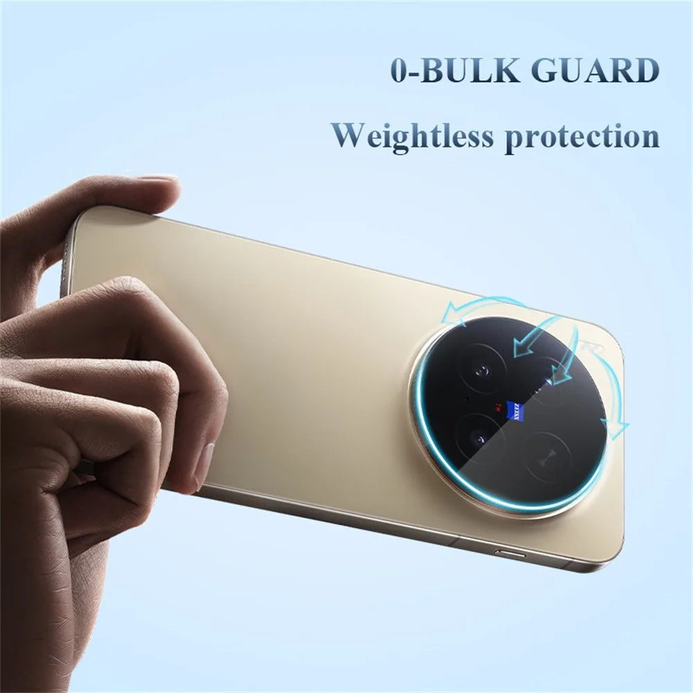LEREACH for vivo X300 Pro 5G Camera Lens Protector Full Cover High Aluminium-silicon Glass Lens Film with Auto-Align Installation Frame - Transparent with Black Edge - 6