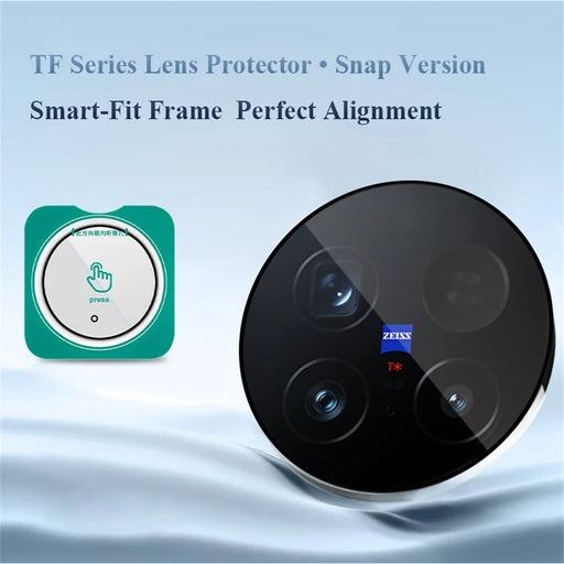 LEREACH 2Pcs for vivo X300 Pro 5G Camera Lens Protector Full Cover High Aluminium-silicon Glass Lens Film with Auto-Align Installation Frame - Transparent with Black Edge - 2