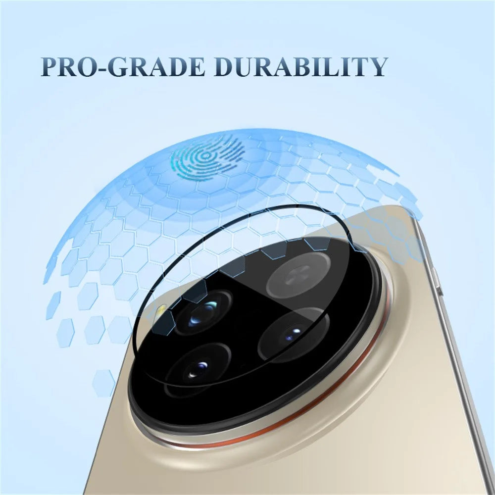 LEREACH 2Pcs for vivo X300 Pro 5G Camera Lens Protector Full Cover High Aluminium-silicon Glass Lens Film with Auto-Align Installation Frame - Transparent with Black Edge - 7