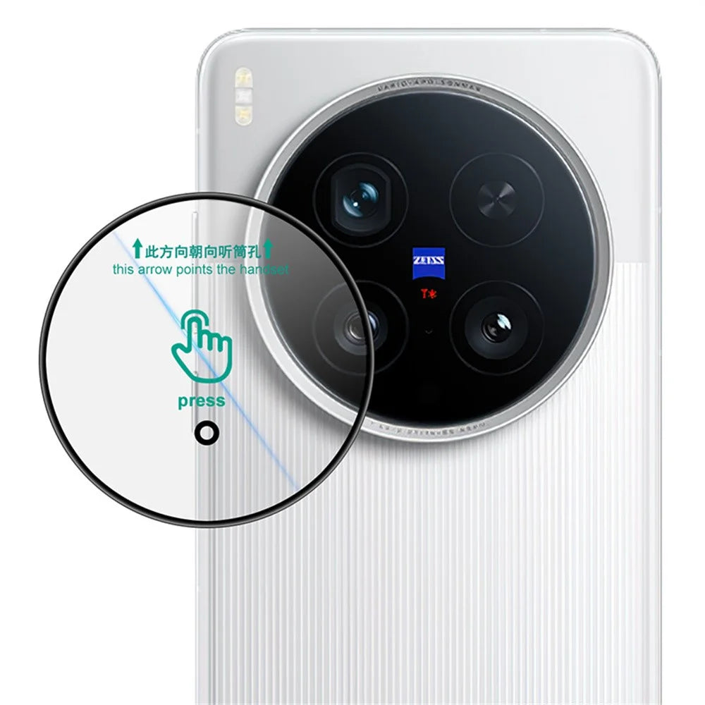 LEREACH 2Pcs for vivo X200 Ultra 5G Camera Lens Protector Full Cover High Aluminium-silicon Glass Lens Film with Auto-Align Installation Frame - Transparent with Black Edge - 2