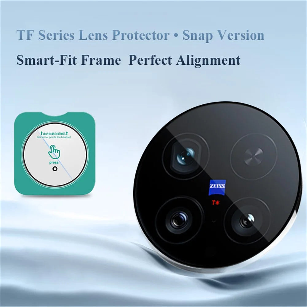 LEREACH 2Pcs for vivo X200 Ultra 5G Camera Lens Protector Full Cover High Aluminium-silicon Glass Lens Film with Auto-Align Installation Frame - Transparent with Black Edge - 3