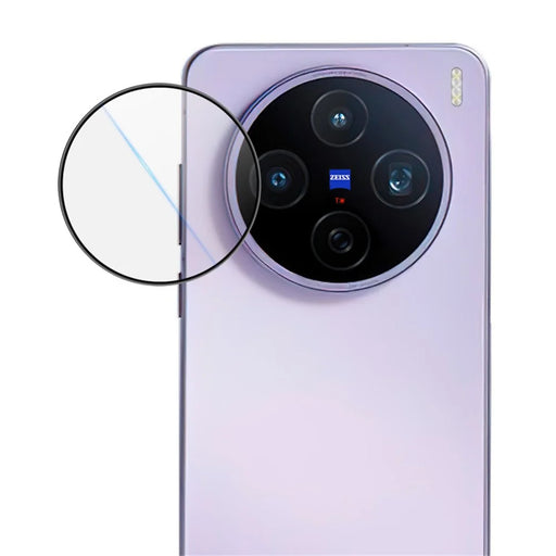 LEREACH for vivo X200s 5G Camera Lens Protector Full Cover High Aluminium-silicon Glass Lens Film with Auto-Align Installation Frame - Transparent with Black Edge - 2
