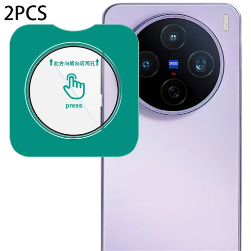 LEREACH 2Pcs for vivo X200s 5G Camera Lens Protector Full Cover High Aluminium-silicon Glass Lens Film with Auto-Align Installation Frame - Transparent with Black Edge - 1