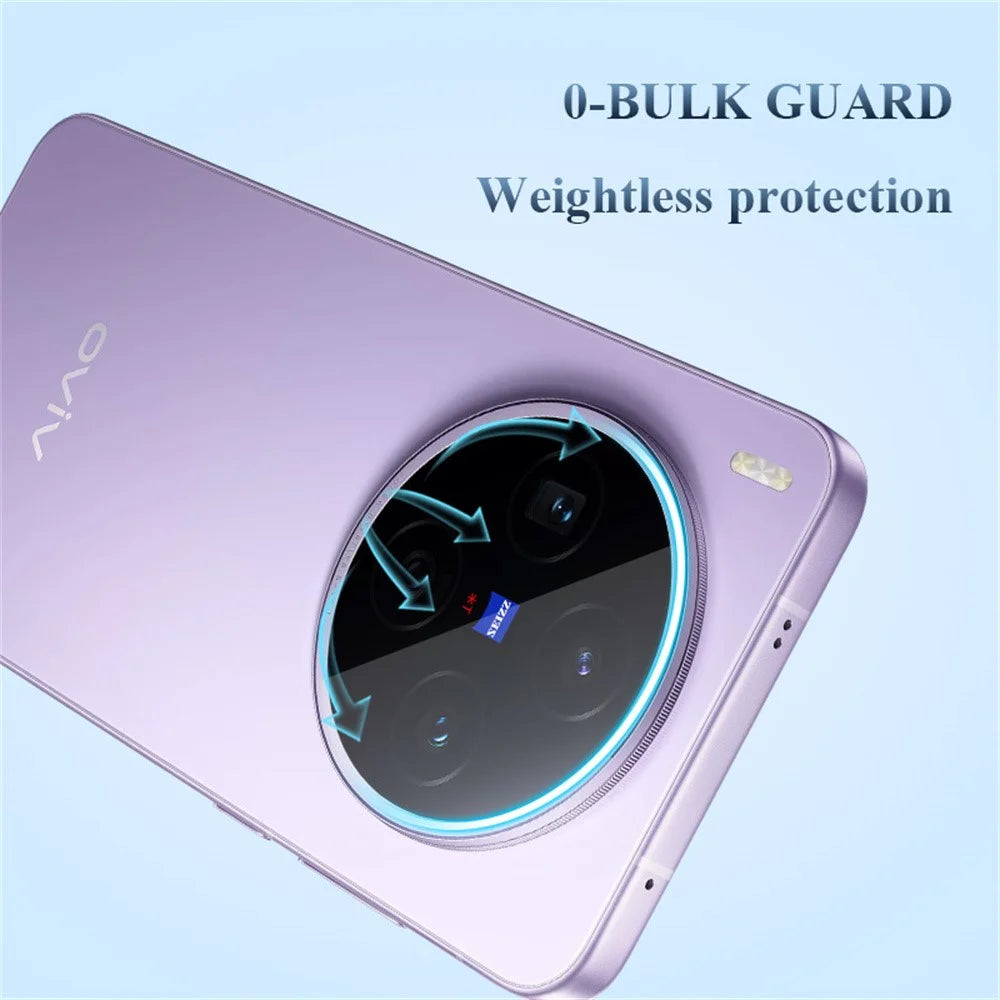 LEREACH 2Pcs for vivo X200s 5G Camera Lens Protector Full Cover High Aluminium-silicon Glass Lens Film with Auto-Align Installation Frame - Transparent with Black Edge - 7