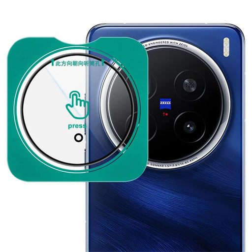 LEREACH for vivo X200 Pro 5G Camera Lens Protector Full Cover High Aluminium-silicon Glass Lens Film with Auto-Align Installation Frame - Transparent with Black Edge - 1