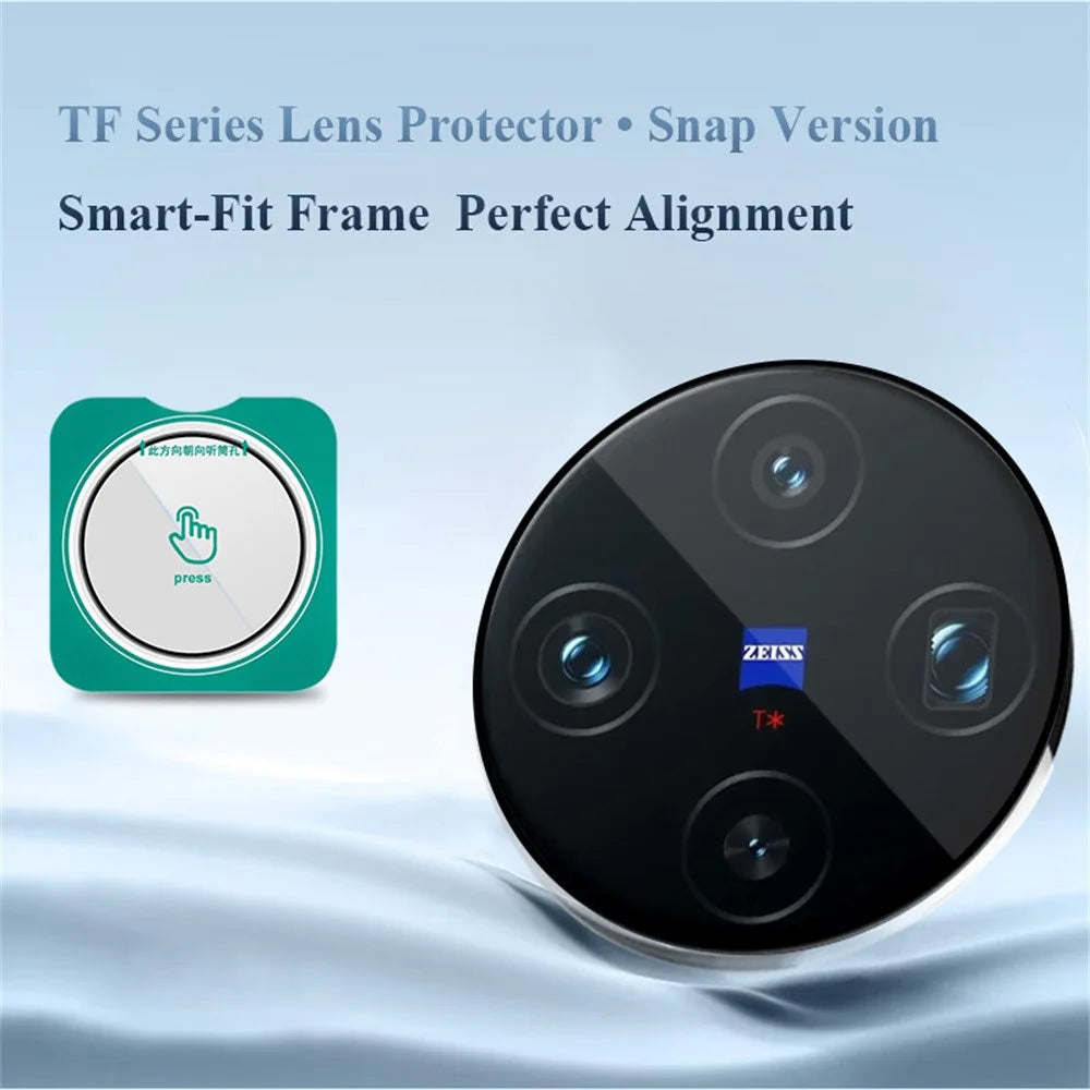 LEREACH for vivo X200 Pro mini 5G Camera Lens Protector Full Cover High Aluminium-silicon Glass Lens Film with Auto-Align Installation Frame - Transparent with Black Edge - 5