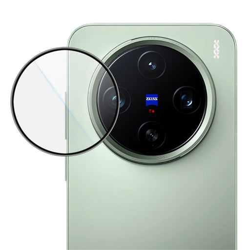 LEREACH 2Pcs for vivo X200 Pro mini 5G Camera Lens Protector Full Cover High Aluminium-silicon Glass Lens Film with Auto-Align Installation Frame - Transparent with Black Edge - 2