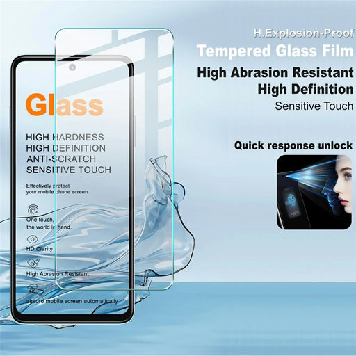 IMAK H Series For Huawei Enjoy 90 Plus Tempered Glass Screen Protector Shatter-Proof Protection (Not Complete Coverage) - Transparent - 2