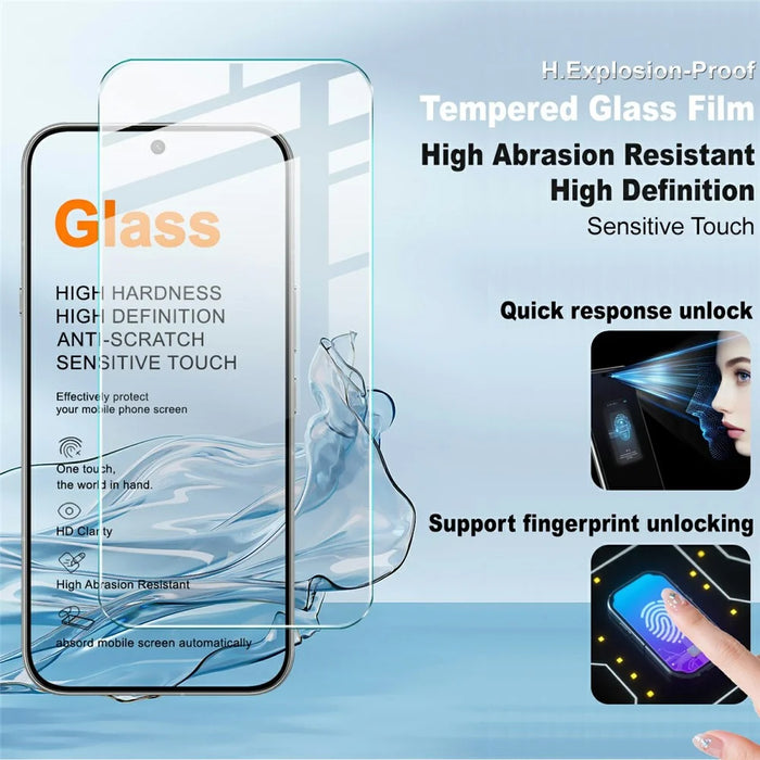 IMAK H Series For Infinix Note 60 5G / 60 Pro 5G Tempered Glass Screen Protector Shatter-Proof Protection (Not Complete Coverage) - Transparent - 2