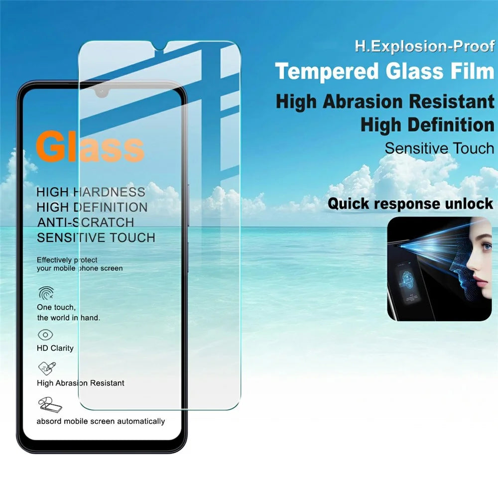 IMAK H Series For vivo Y05 4G Tempered Glass Screen Protector Shatter-Proof Protection (Not Complete Coverage) - Transparent - 2