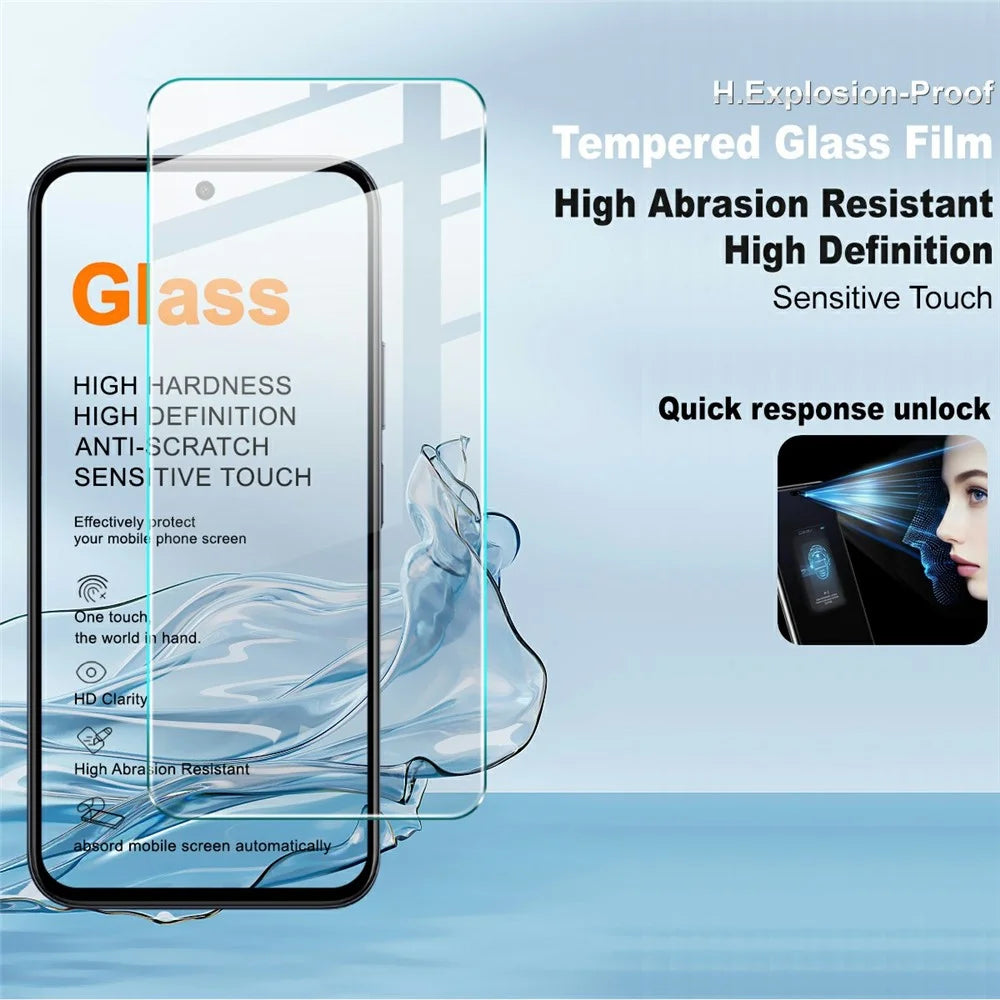 IMAK H Series For vivo iQOO Z11x 5G / Realme C83 5G / P4 Lite 5G / C100 5G Tempered Glass Screen Protector Shatter-Proof Protection (Not Complete Coverage) - Transparent - 2