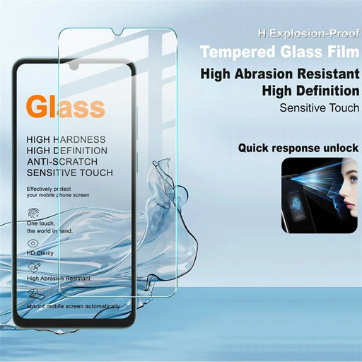 IMAK H Series For Honor X6d 5G / 500 Smart 5G Tempered Glass Screen Protector Shatter-Proof Protection (Not Complete Coverage) - Transparent - 2