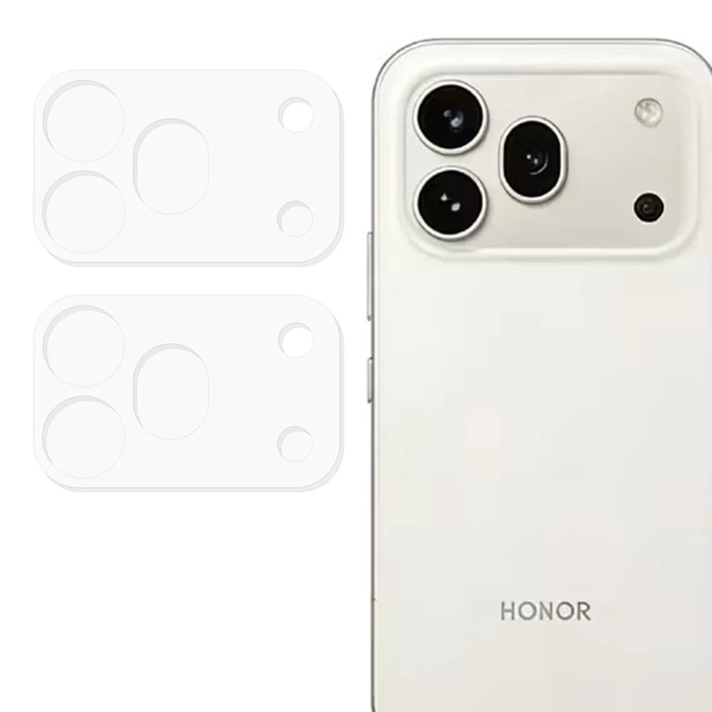 2Pcs For Honor 600 Pro 5G Full Coverage Camera Lens Protector 3D Arc Edge Anti-Scratch Tempered Glass Lens Film - Transparent - 1