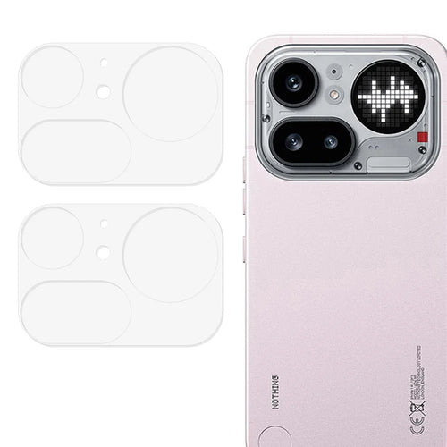 2Pcs For Nothing Phone (4a) Pro Full Coverage Camera Lens Protector 3D Arc Edge Anti-Scratch Tempered Glass Lens Film - Transparent - 1