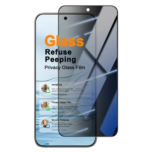 IMAK For vivo X300s 5G Privacy Screen Protector Anti Peep Full Cover Tempered Glass Film (Fingerprint Unlock) - Black - 1