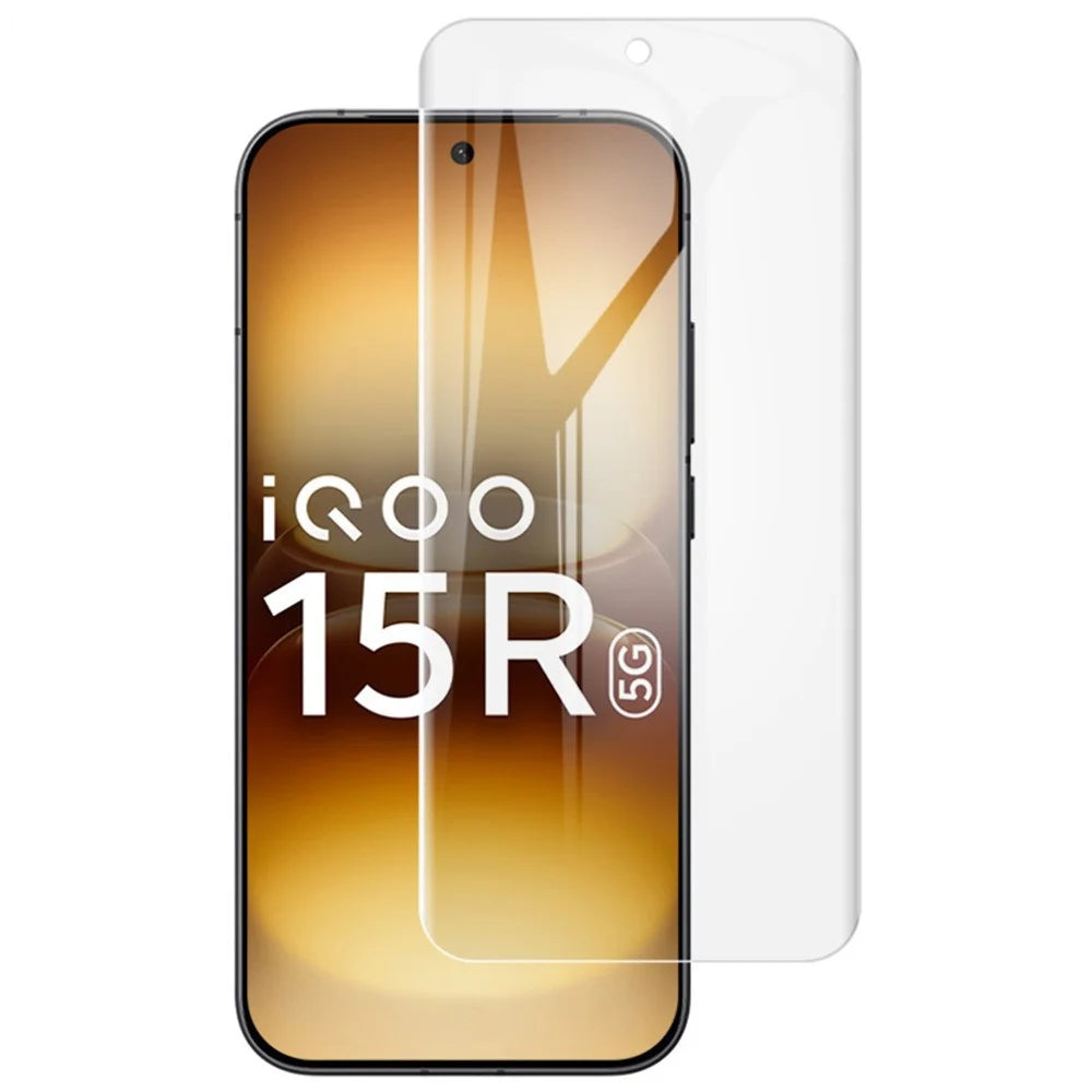 IMAK Hydrogel Film 4th For vivo iQOO 15R Full Screen Protector Ultra Clear Full Glue Soft TPU Film (Fingerprint Unlock) - Transparent - 1