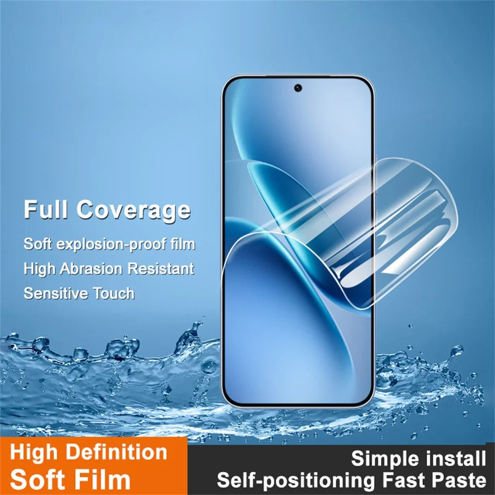 IMAK Hydrogel Film 4th For vivo iQOO Z11 5G / Y600 Pro 5G Full Screen Protector Ultra Clear Full Glue Soft TPU Film (Fingerprint Unlock) - Transparent - 2