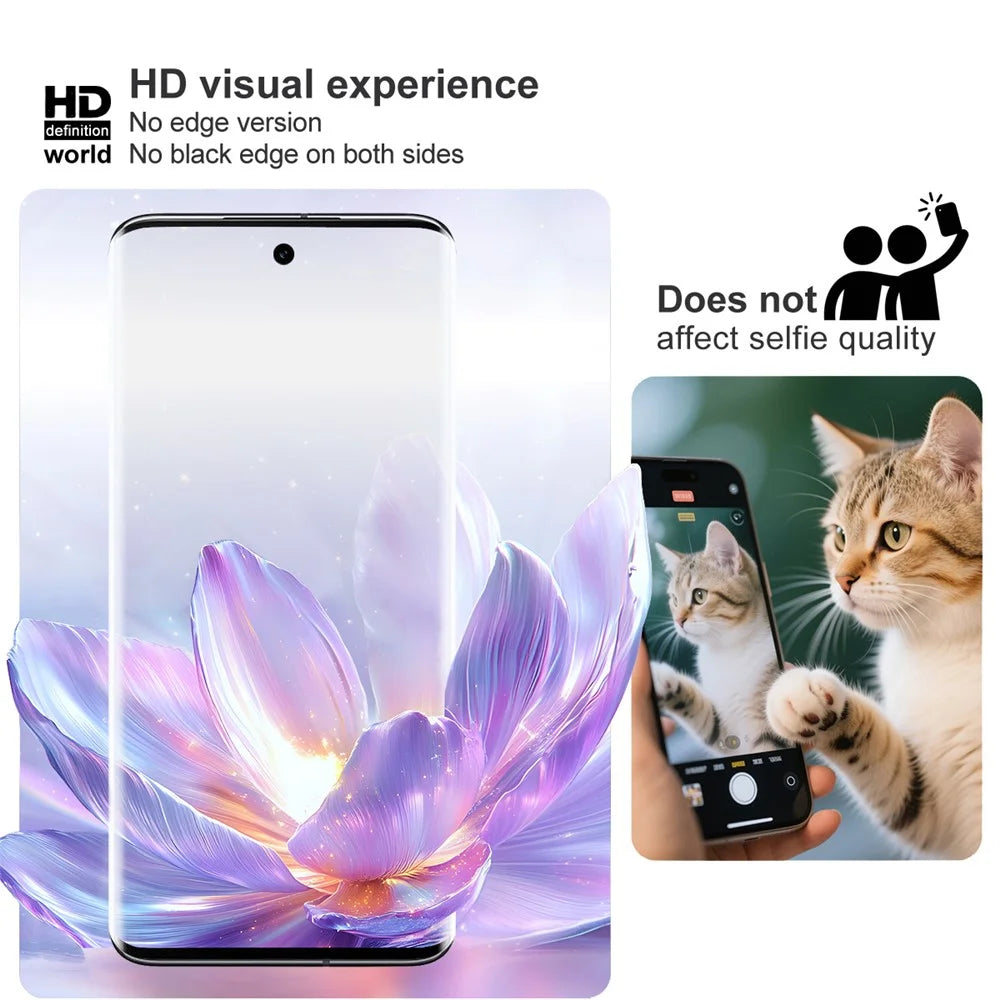 IMAK For TECNO Camon 50 Pro 4G  /  Camon 50 Ultra 5G Full Screen Protector Side Glue 3D Curved Tempered Glass Film (No Edge Version) (Fingerprint Unlock) - Transparent - 3