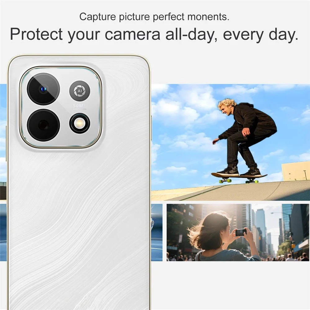 IMAK For Huawei Enjoy 90 Plus Camera Lens Protector Slim Tempered Glass Full Coverage Lens Film - Transparent - 4