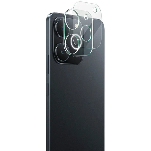 IMAK For Realme Note 70 4G  /  Narzo 80 Lite 4G  /  P4 Lite 4G Tempered Glass Full Cover Camera Lens Protector + Acrylic Lens Cap - Transparent - 1