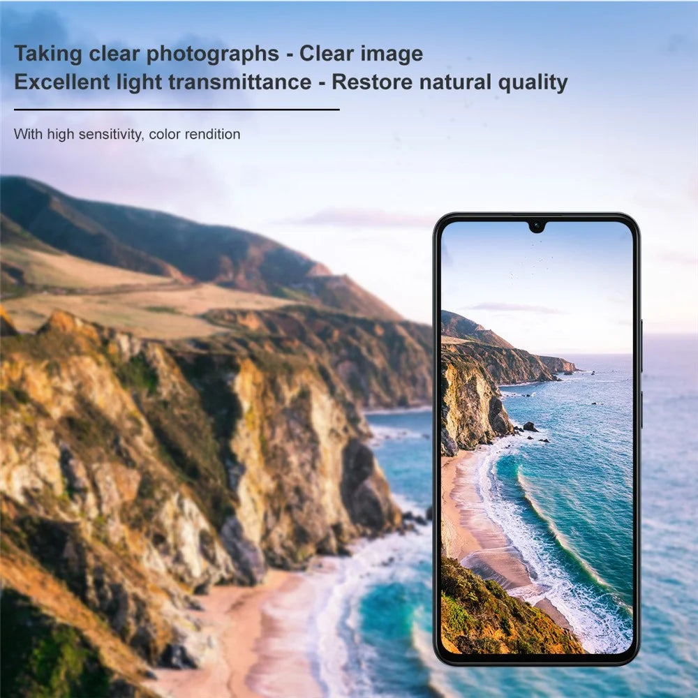 IMAK For Realme Note 70 4G  /  Narzo 80 Lite 4G  /  P4 Lite 4G Tempered Glass Full Cover Camera Lens Protector + Acrylic Lens Cap - Transparent - 6