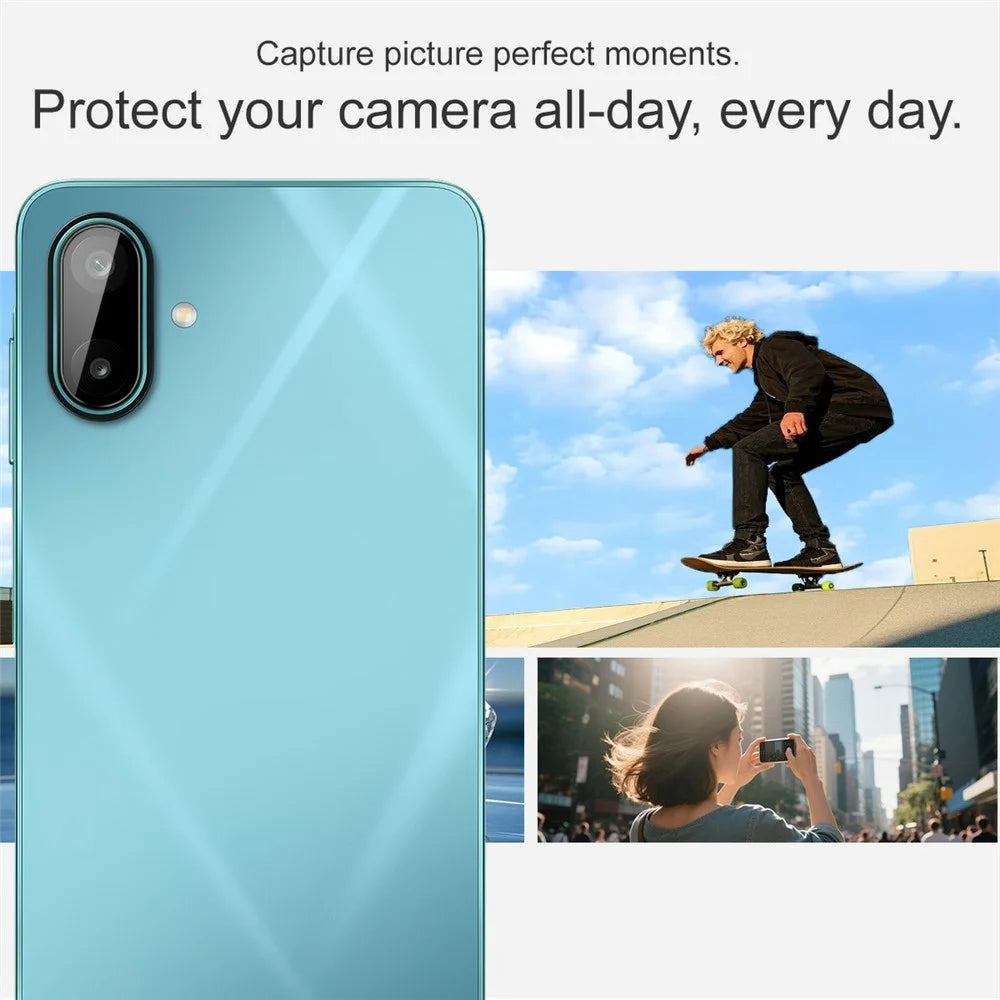 IMAK For Samsung Galaxy M17e 5G Camera Lens Protector Tempered Glass HD Clear Full Cover Lens Film - Black - 5