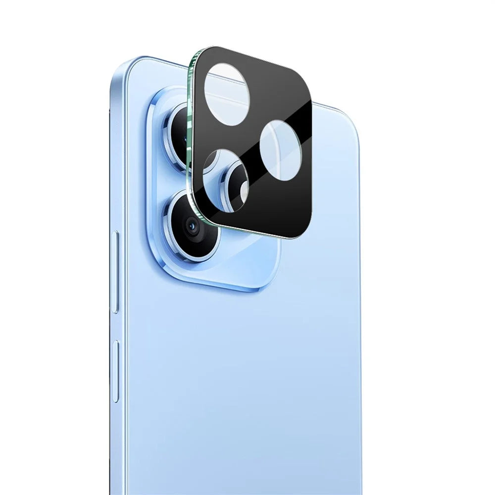 IMAK For Honor X8d 4G Tempered Glass Full Cover Lens Film + Acrylic Cap - Black - 1