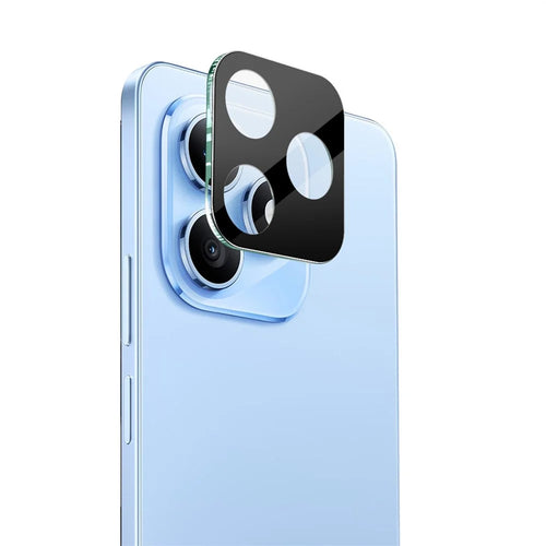 IMAK For Honor X8d 4G Tempered Glass Full Cover Lens Film + Acrylic Cap - Black - 1