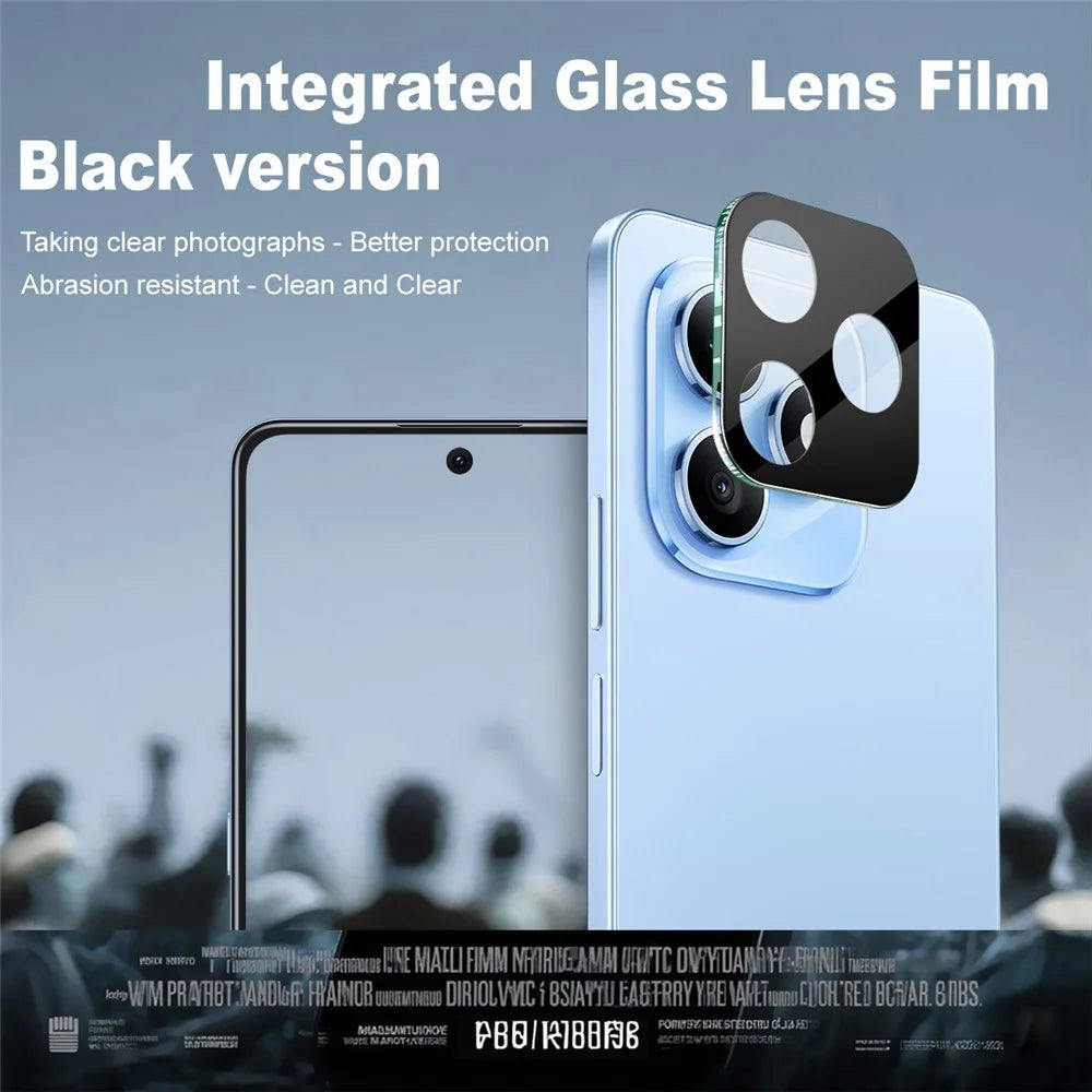 IMAK For Honor X8d 4G Tempered Glass Full Cover Lens Film + Acrylic Cap - Black - 2