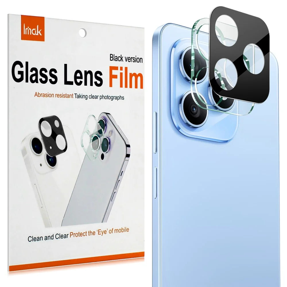 IMAK For Honor X8d 4G Tempered Glass Full Cover Lens Film + Acrylic Cap - Black - 7