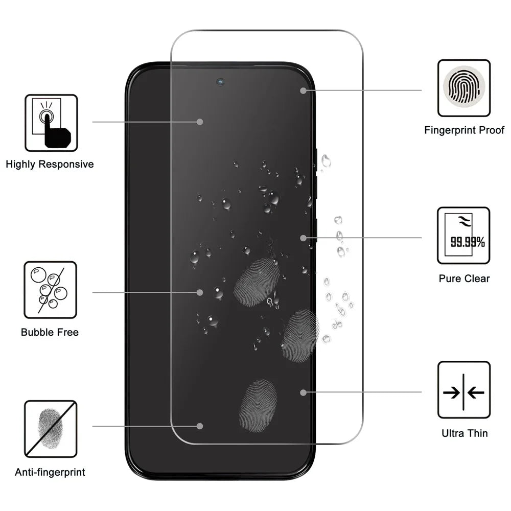 For Motorola Moto G87 5G / G67 5G / G77 5G Screen Protector 2.5D HD Tempered Glass Film (Not Complete Coverage) - Transparent - 2