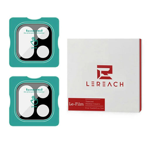LEREACH 2Pcs for OnePlus 15 5G Camera Lens Protector Full Cover High Aluminium-silicon Glass Lens Film with Auto-Align Installation Frame - Black - 1