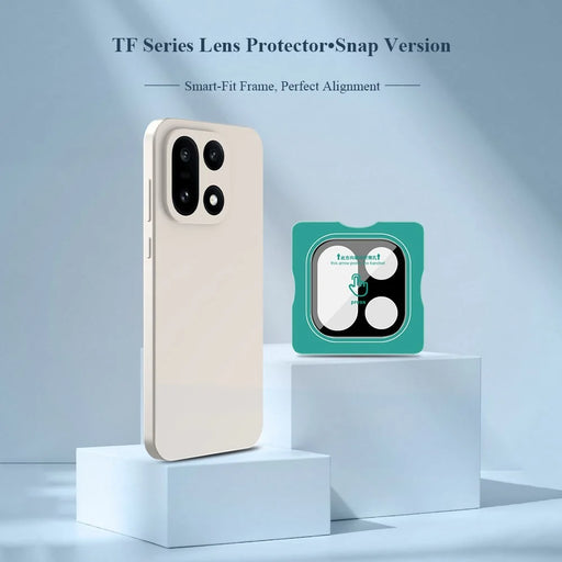 LEREACH 2Pcs for OnePlus 15 5G Camera Lens Protector Full Cover High Aluminium-silicon Glass Lens Film with Auto-Align Installation Frame - Black - 2