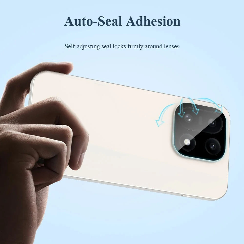 LEREACH 2Pcs for OnePlus 15 5G Camera Lens Protector Full Cover High Aluminium-silicon Glass Lens Film with Auto-Align Installation Frame - Black - 7