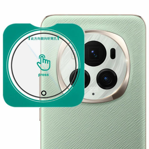 LEREACH 2Pcs for Honor Magic6 Pro 5G Camera Lens Protector Full Cover High Aluminium-silicon Glass Lens Film with Auto-Align Installation Frame - Transparent with Black Edge - 2