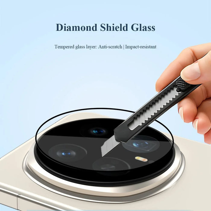 LEREACH 2Pcs for Honor Magic8 Pro 5G Camera Lens Protector Smart-Fit Auto-Align Tempered Glass Film - Transparent with Black Edge - 4