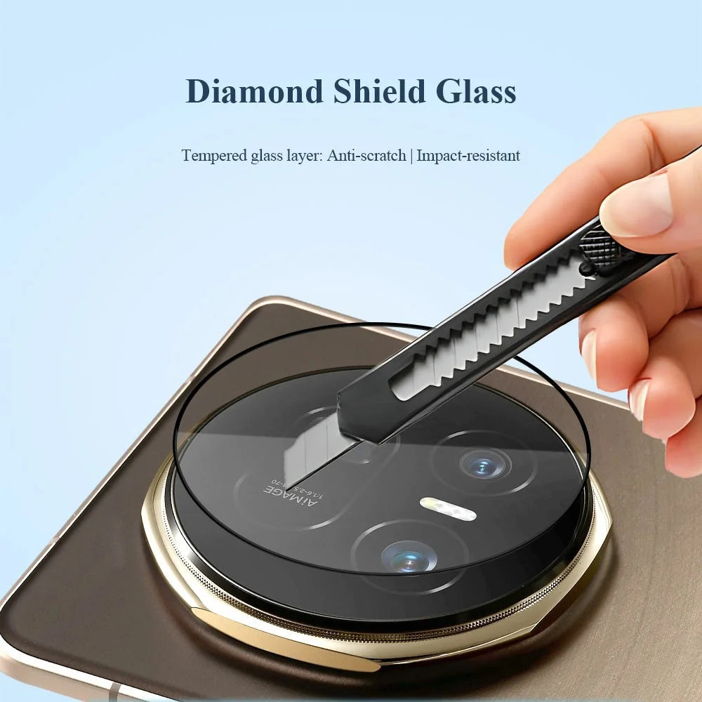 LEREACH 2Pcs for Honor Magic V5 5G Camera Lens Protector Tempered Glass Auto-Align Positioning Frame Film - Transparent with Black Edge - 5