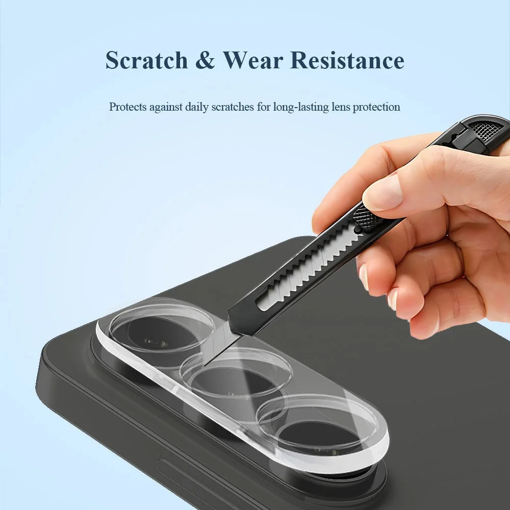 LEREACH 2Pcs for Samsung Galaxy S26 Camera Lens Protector 3D Full Coverage Tempered Glass Acrylic One-Piece Lens Film - Black - 6