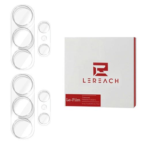 LEREACH For Samsung Galaxy S26 Ultra 2 Sets Main and Secondary Camera Lens Protector 3D Full Coverage Tempered Glass Lens Film - Transparent - 1
