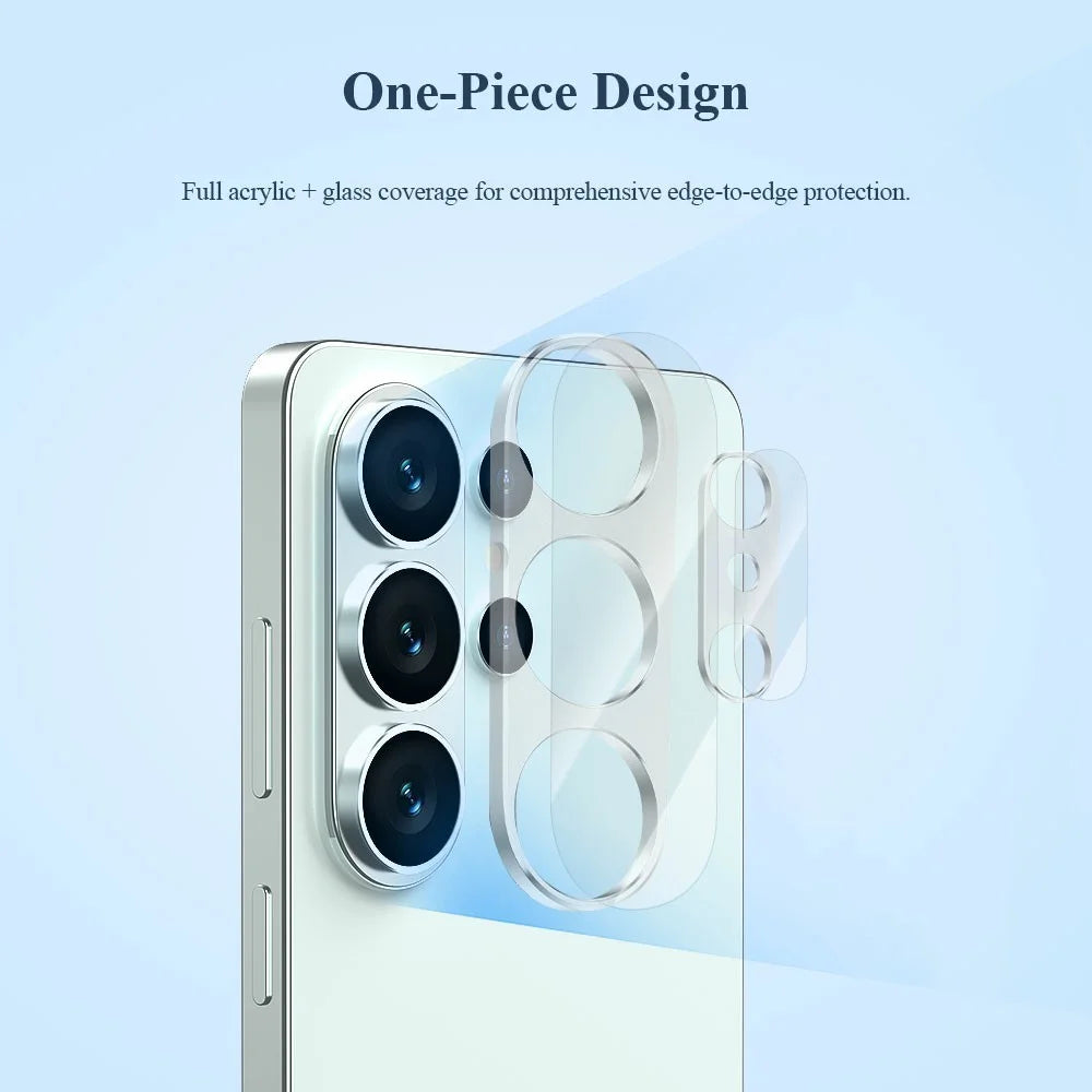 LEREACH For Samsung Galaxy S26 Ultra 2 Sets Main and Secondary Camera Lens Protector 3D Full Coverage Tempered Glass Lens Film - Transparent - 4