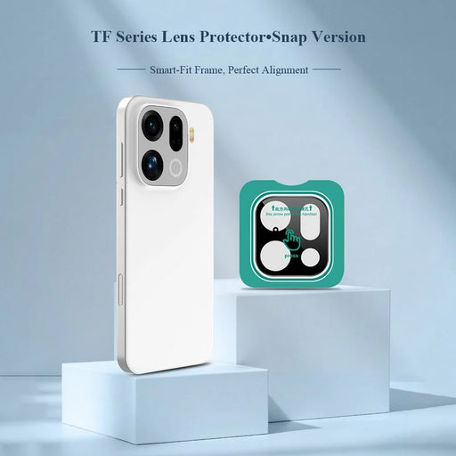 LEREACH For Oppo Find X9 Pro 5G Camera Lens Protector Full Cover High Aluminium-silicon Glass Lens Film with Auto-Align Installation Frame - Black - 2