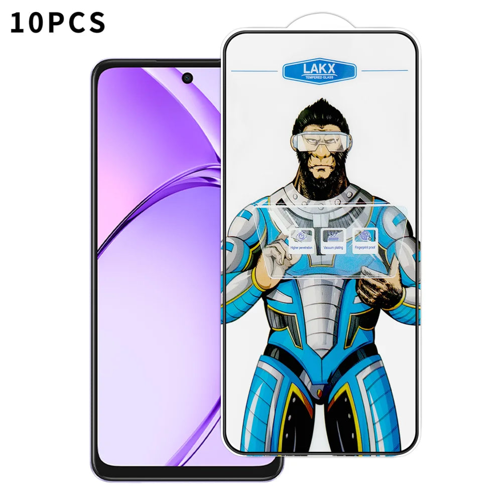 For Oppo A5i 4G 10Pcs High Definition Tempered Glass Anti-fingerprint Anti-static Electroplating Full Screen Protector - Transparent - 1