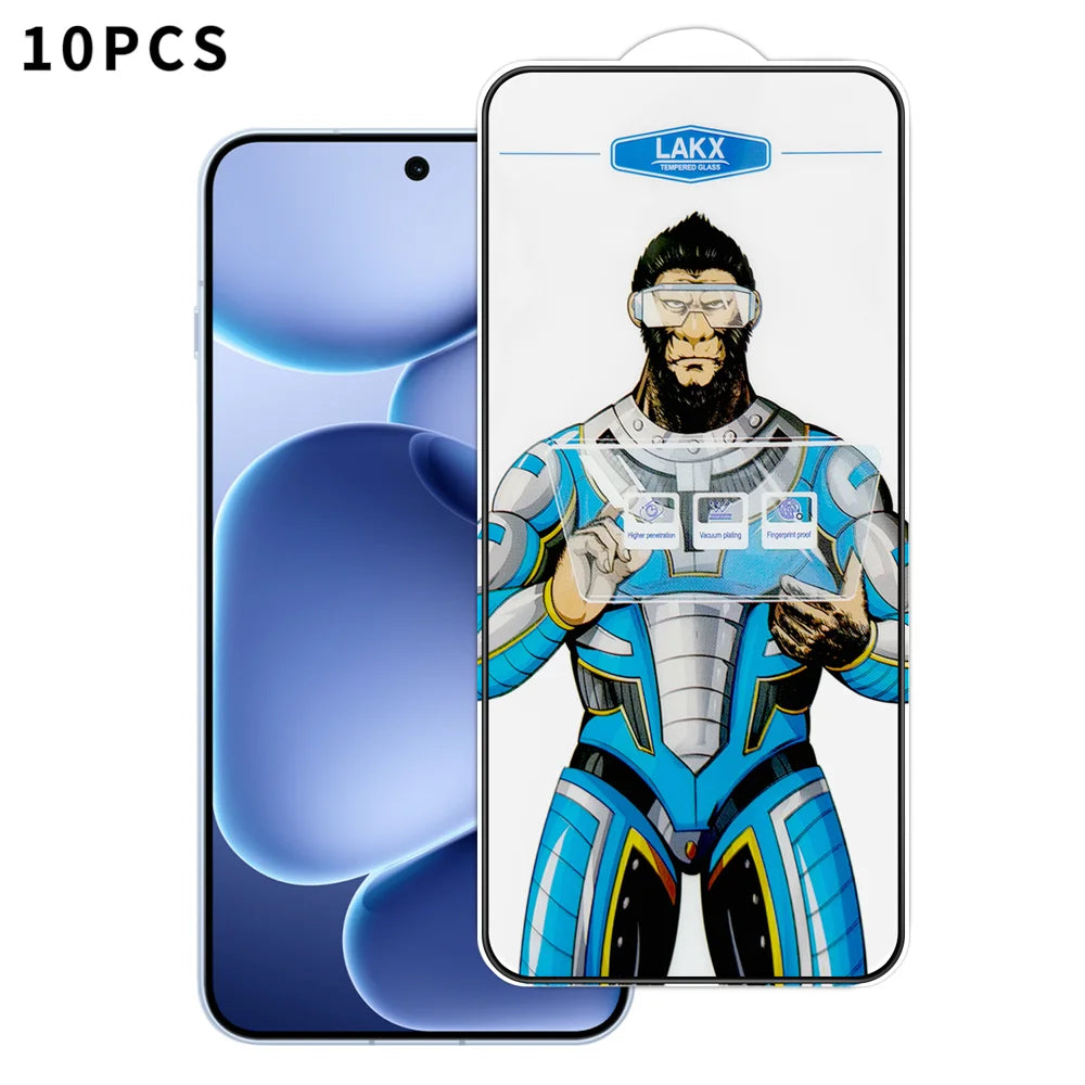 For Oppo Find X8s 5G 10Pcs High Definition Tempered Glass Anti-fingerprint Anti-static Electroplating Full Screen Protector - Transparent - 1